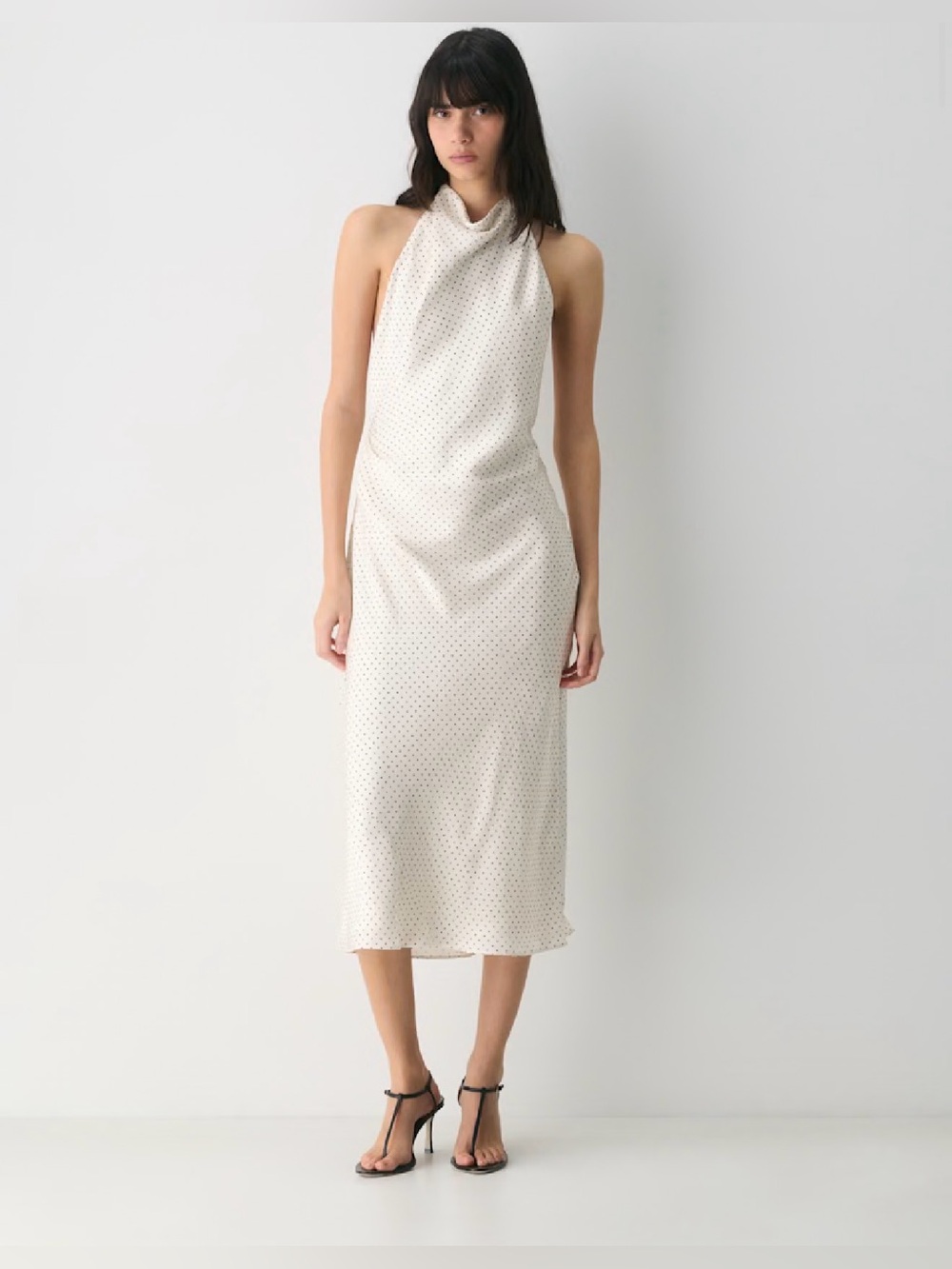 Aritzia Ten Audience Satin Maxi Halter Dress